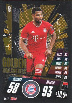 Serge Gnabry Bayern Munchen 2020/21 Topps Match Attax CL Golden Goal Scorers #GG11